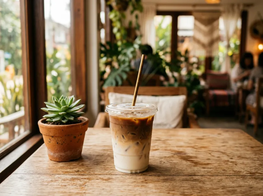 ตัวอย่างงานร้านกาแฟ — ภาพไลฟ์สไตล์ · ฟีด IG