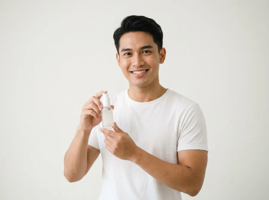 ตัวอย่างงานรีวิวสกินแคร์ — พรีเซนเตอร์ AI ชาย